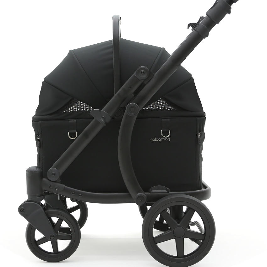 Pompolarr Pet Modu Wagon - Hybrid Detachable Pet Stroller (Black)