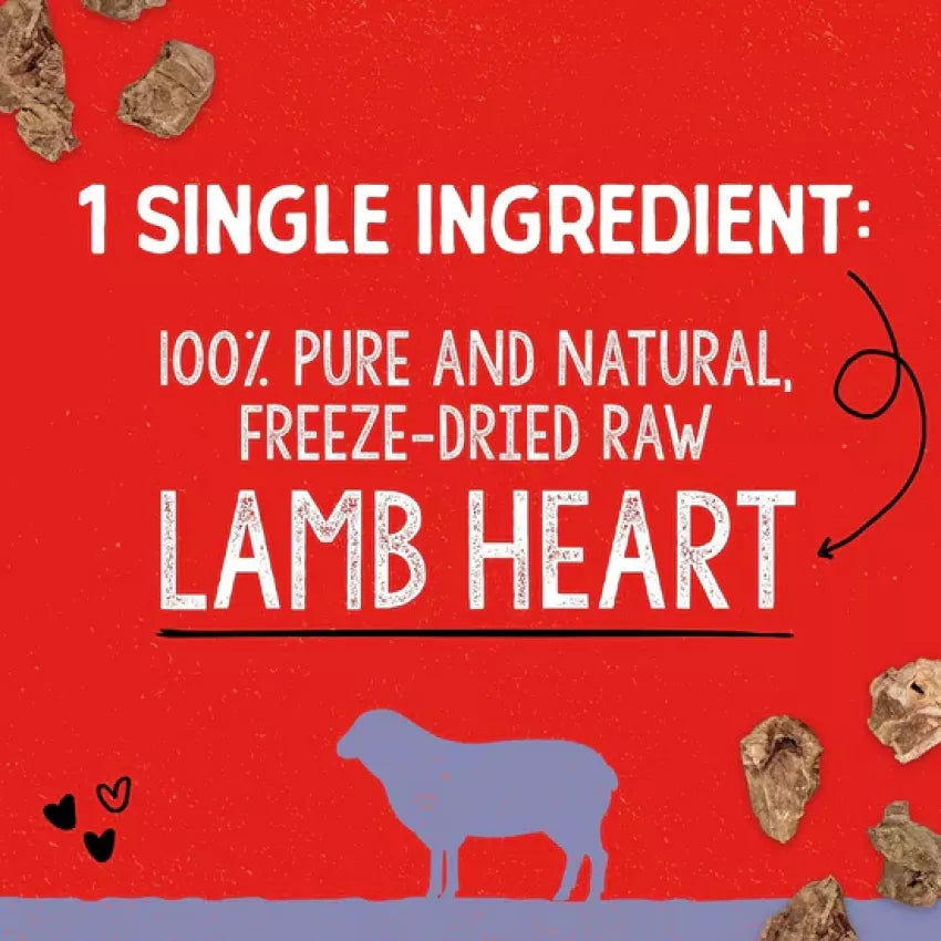 Stella & Chewy's Lamb Heart Freeze-Dried Raw Treats (3oz)