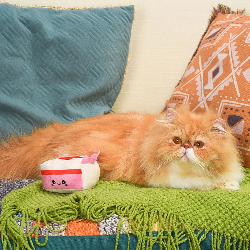HugSmart Kitten Party Strawberry Cake Cat Toy