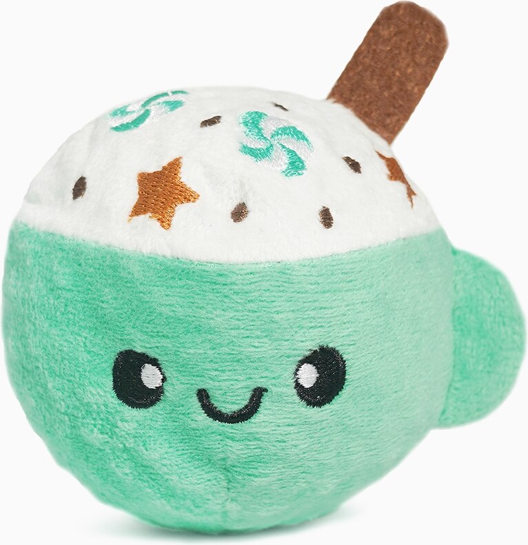 HugSmart Super Ball Peppermint Mocha Latte Dog Toy