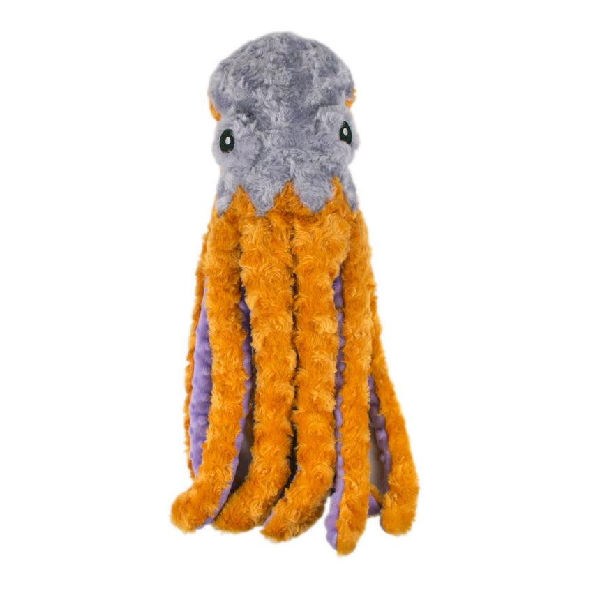 Tall Tails - Plush Toy - Octopus Squeak-Crinkle / Inner Rope Toy - 14"