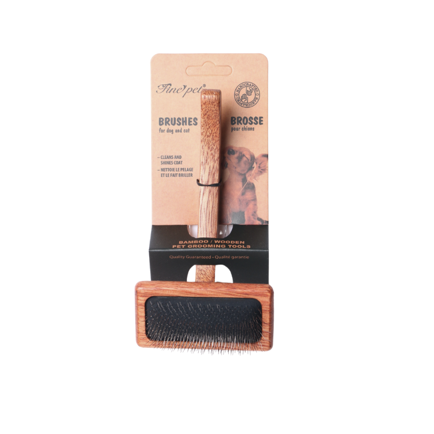 Fine Pet - Begonia wood curved needle comb