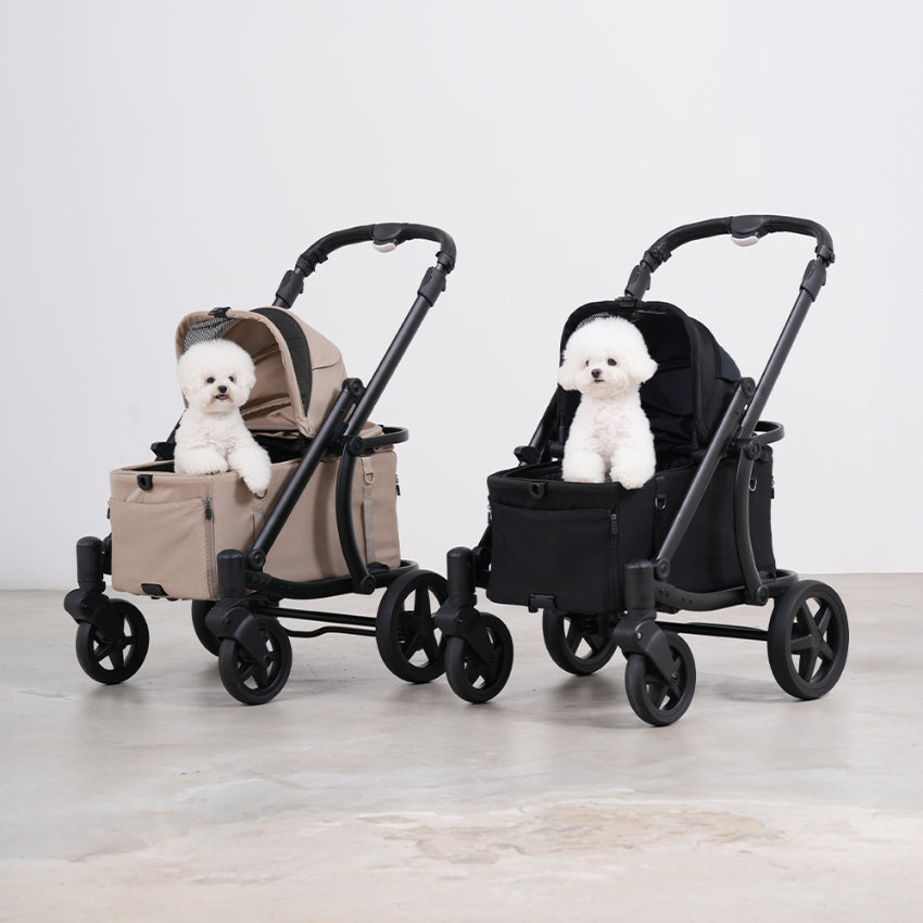 Pompolarr Pet Modu Wagon - Hybrid Detachable Pet Stroller (Black)