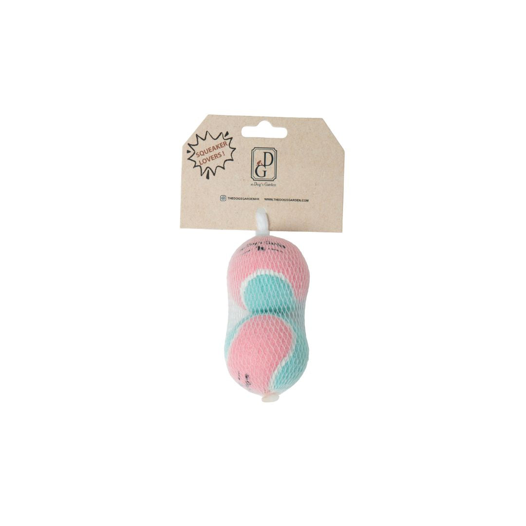 the Dog’s Garden Tennis Ball – Pink with Green – 1.5” – 2pcs pack