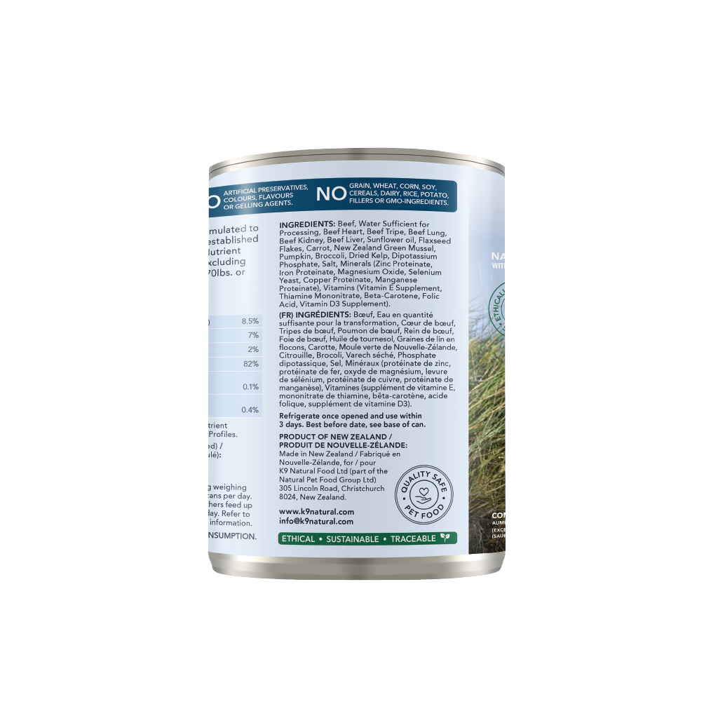K9 Natural - Beef Feast Canned Dog Food (370g)