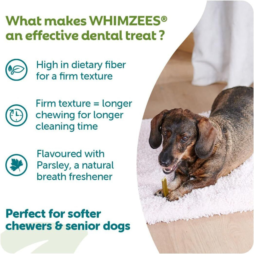 WHIMZEES Dental Senior Dog Treats Soft Stix - Small (12.7oz / 28pcs)