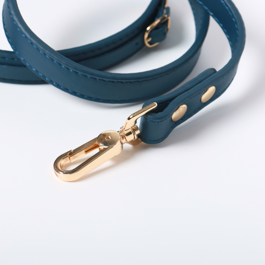 the Dog's Garden - Leather Leash - Navy (incl 5 letters)