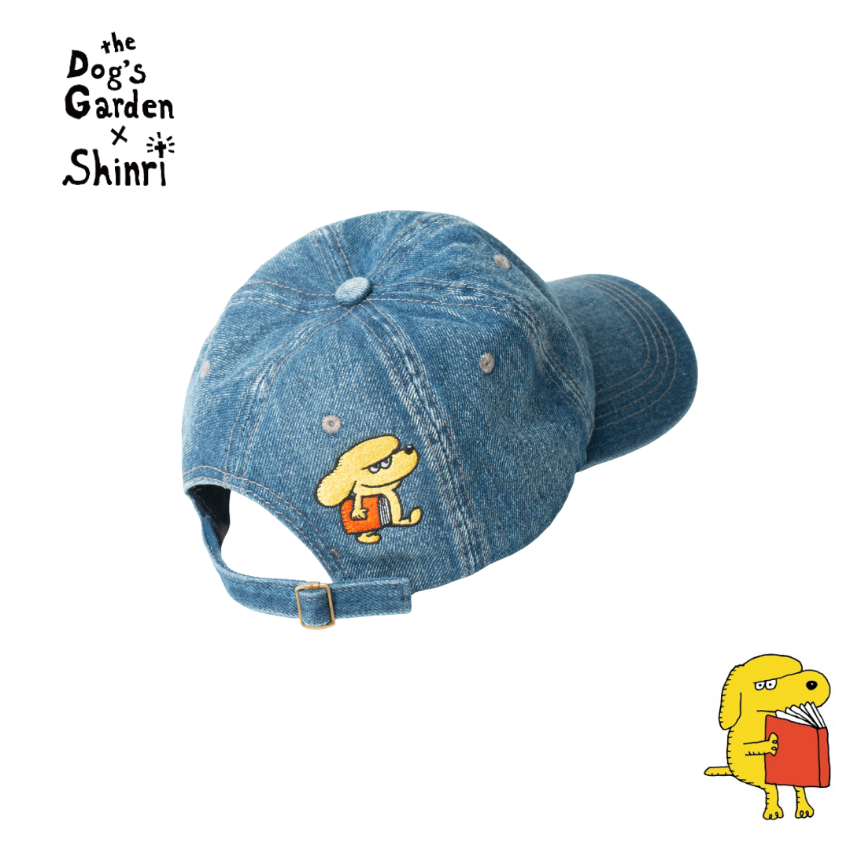 SHINRI x the Dog’s Garden – Cap “Joyful Hope Love Peace Friendship” (Washed Demin)