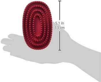 Le Salon Essentials Rubber Curry Grooming Brush with Loop Handle