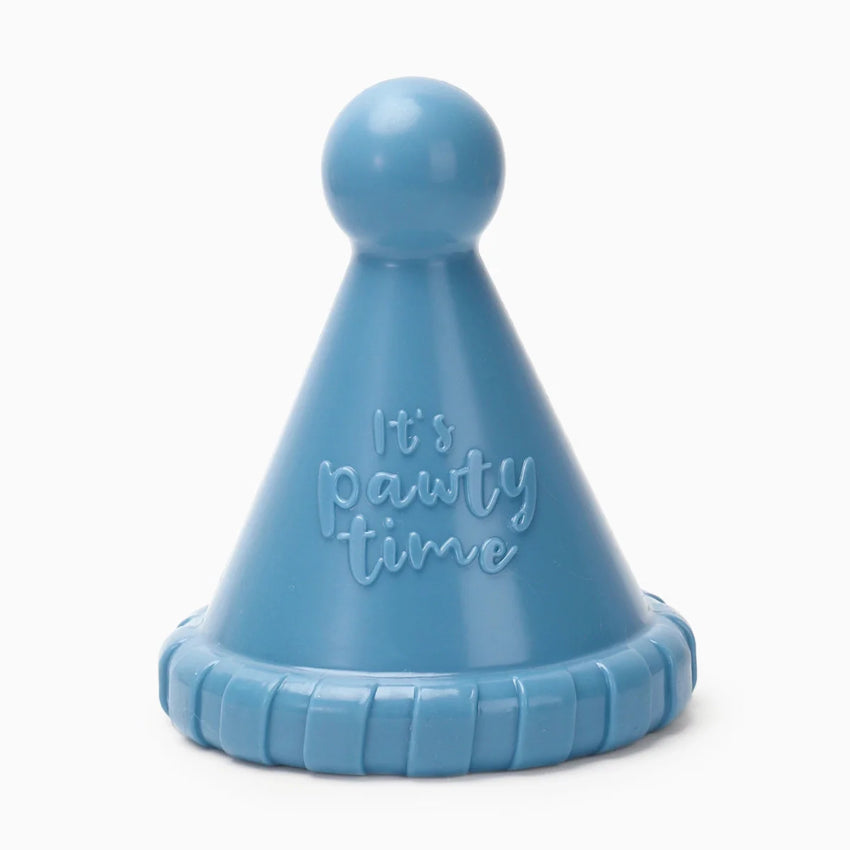 Hugsmart - Yappy Birthday Blue Party Hat - Rubber Dog Toy