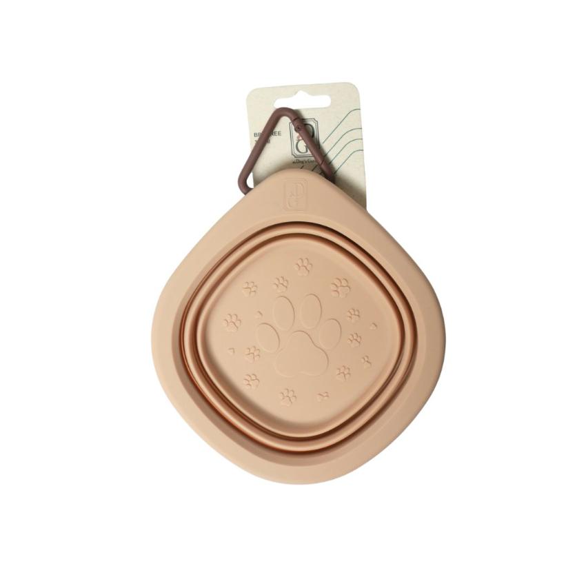 the Dog’s Garden Collapsible Pet Travel Cup – Beige – 350ml