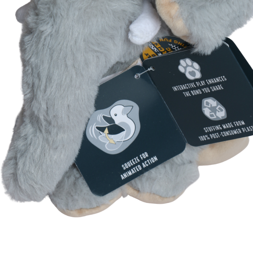 Tall Tails Animated Elephant with Squeaker (8.5")