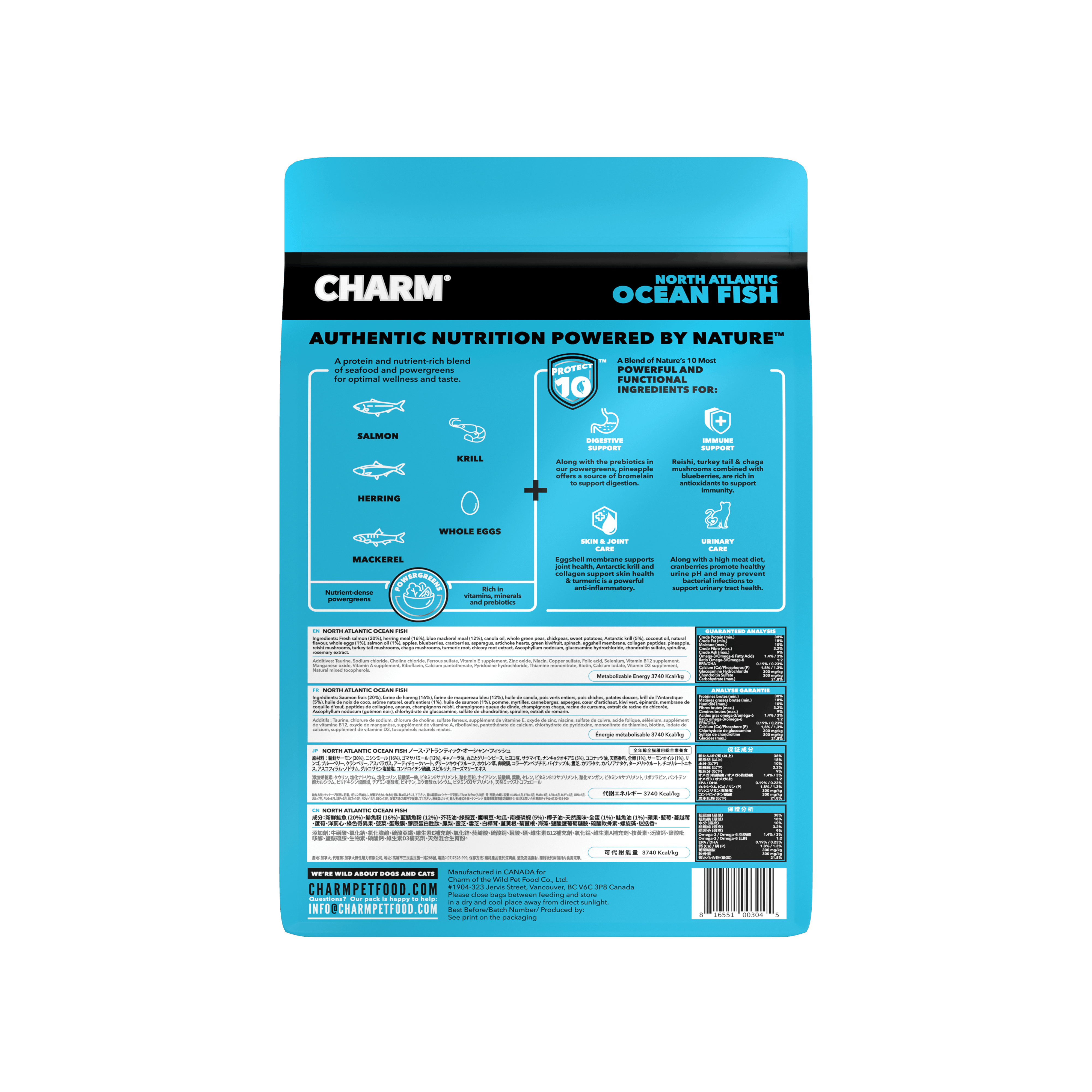 Charm Cat Food - North Atlantic Ocean Fish (1.5kg)