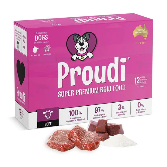 Proudi Dog - Single Protein Beef Raw Dog Food