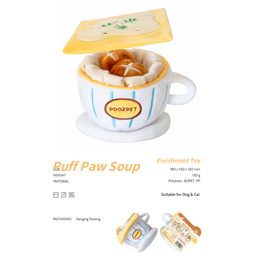 POOZPET Puff Paw Soup Snuffle Toy