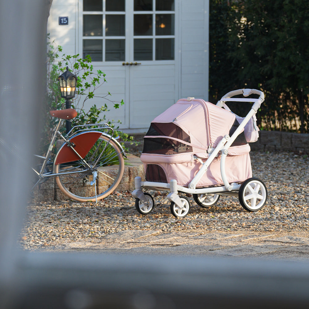 Pompolarr Pet Deluxe Wagon - Heavy Duty Pet Stroller （3 Color)