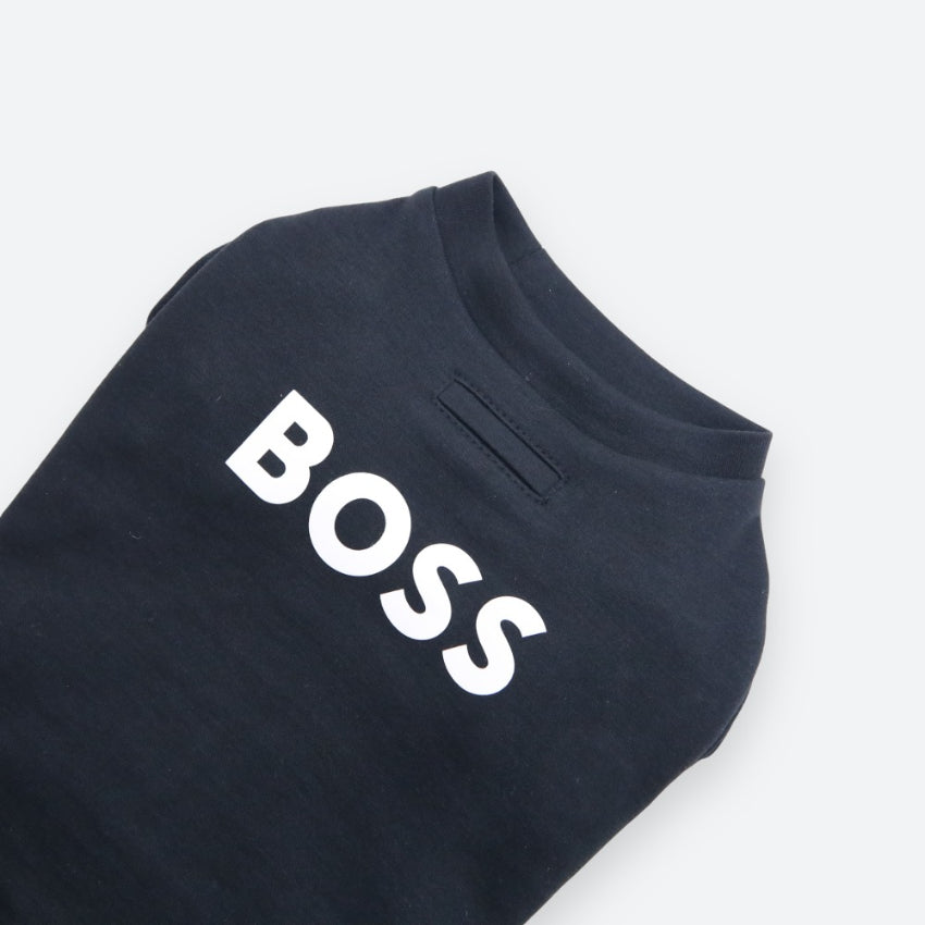 BOSS 狗狗必備短袖圓領衛衣 - 黑色