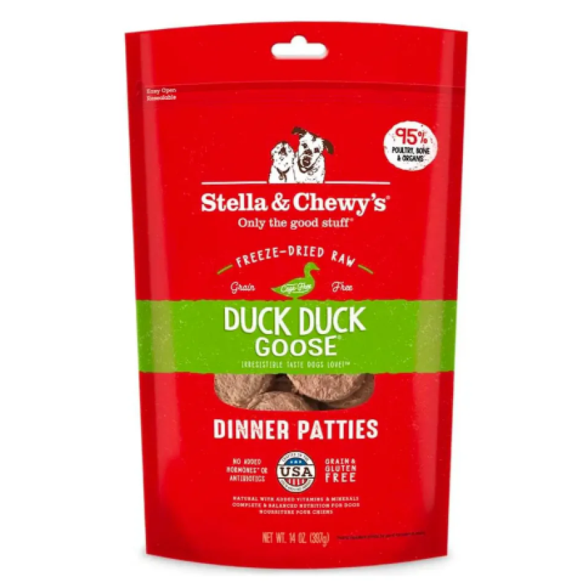 Stella & Chewy's Freeze-dried Duck Goose Dinner Patties 14oz (Authorized merchant by Stella & Chewy's)