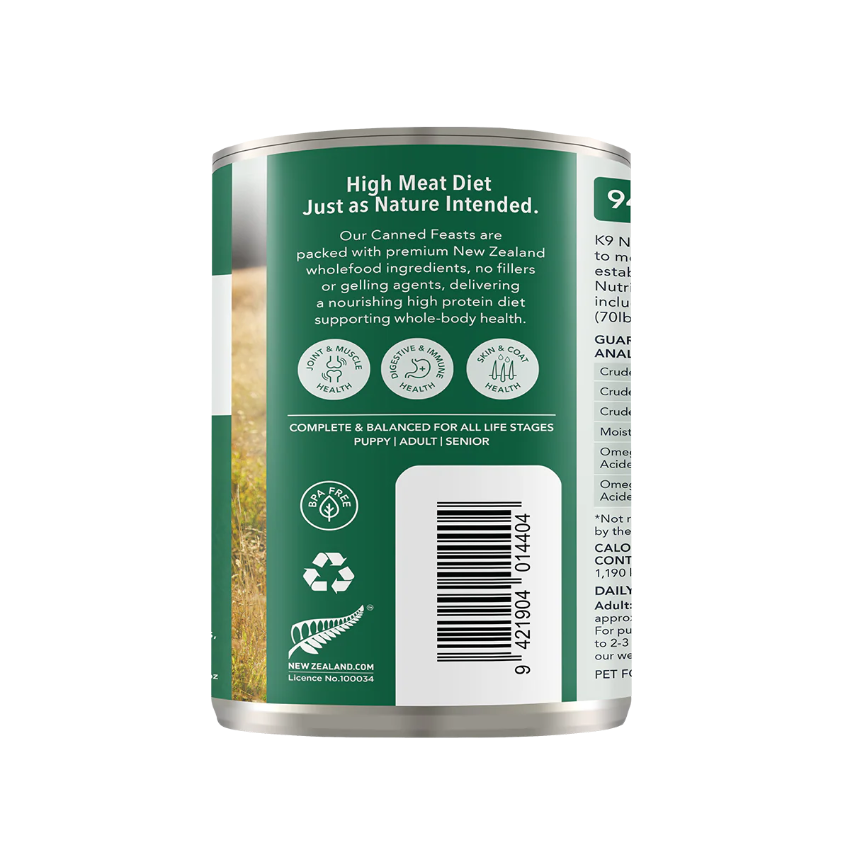 K9 Natural - Lamb Feast Canned Dog Food (370g)
