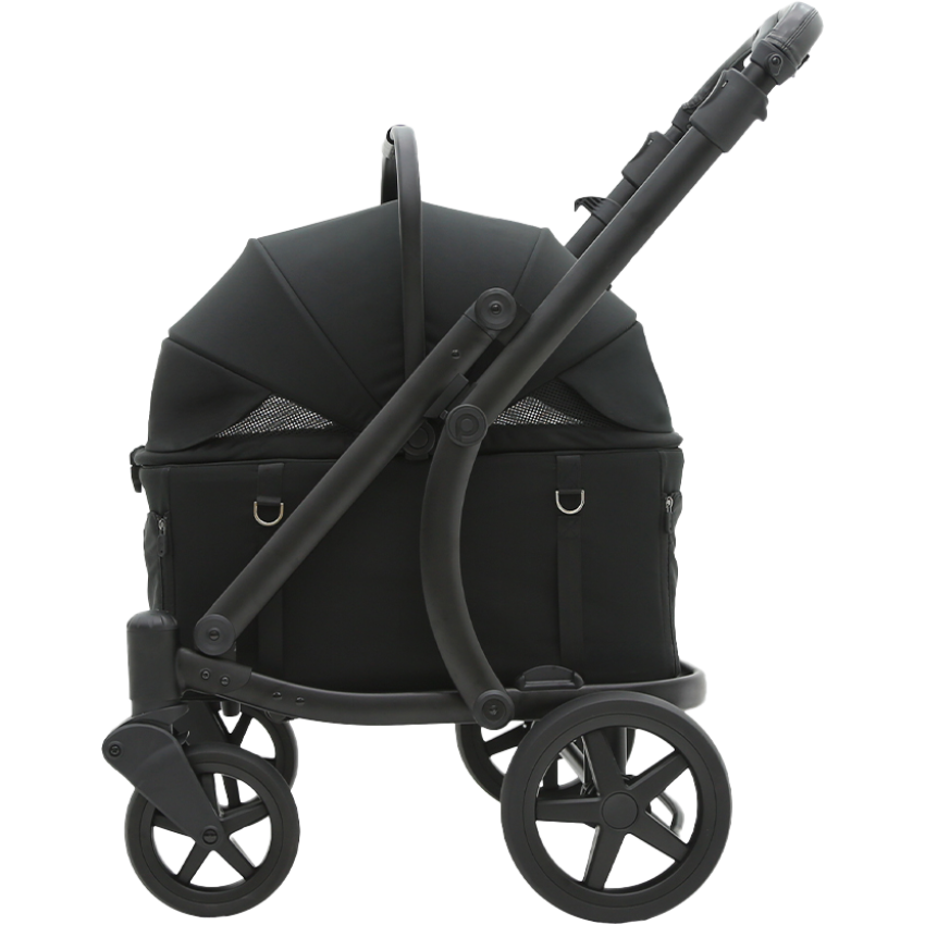 Pompolarr Pet Modu Wagon - Hybrid Detachable Pet Stroller (Black)
