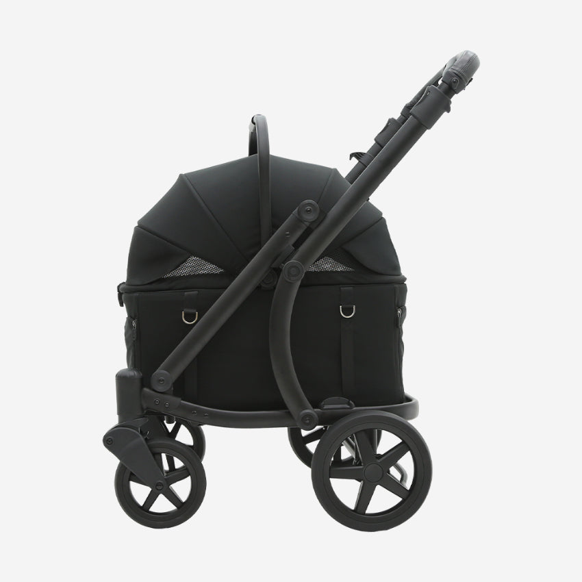 Pompolarr Pet Modu Wagon - Hybrid Detachable Pet Stroller (Black)