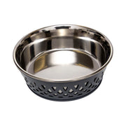 Jojo Modern Pets - Farmhouse Punchout Stainless Bowl - Grey 16oz