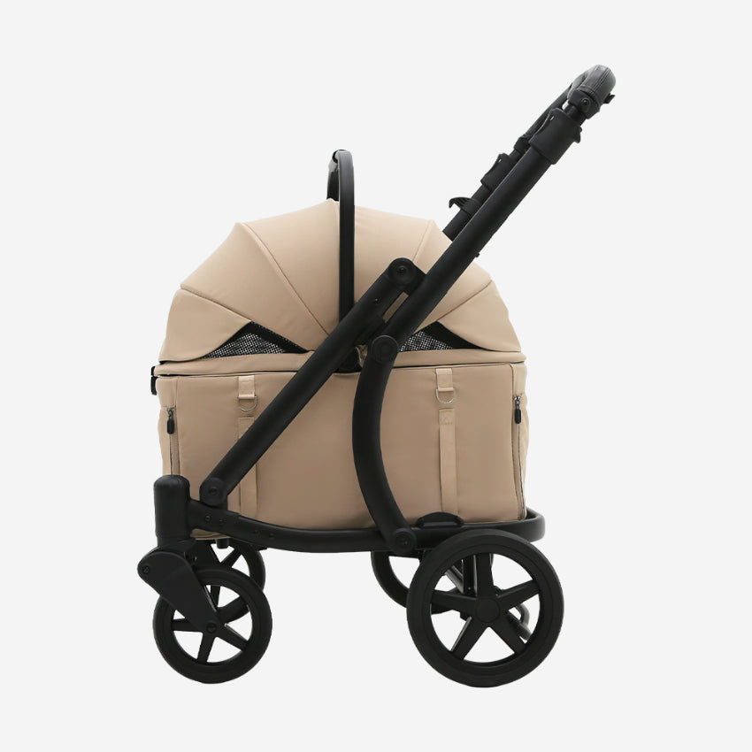Pompolarr Pet Modu Wagon - Hybrid Detachable Pet Stroller (Black)