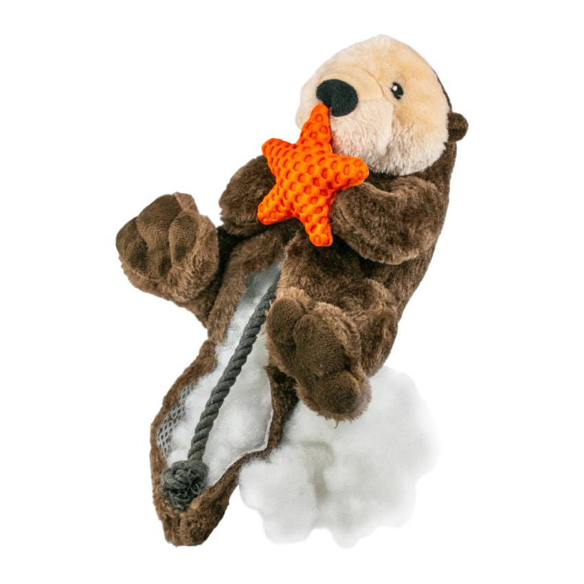 Tall Tails - Plush Toy - Rope Body Otter Squeaker Toy - 13"