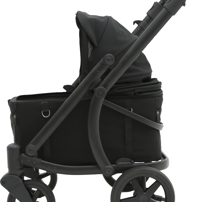 Pompolarr Pet Modu Wagon - Hybrid Detachable Pet Stroller (Black)