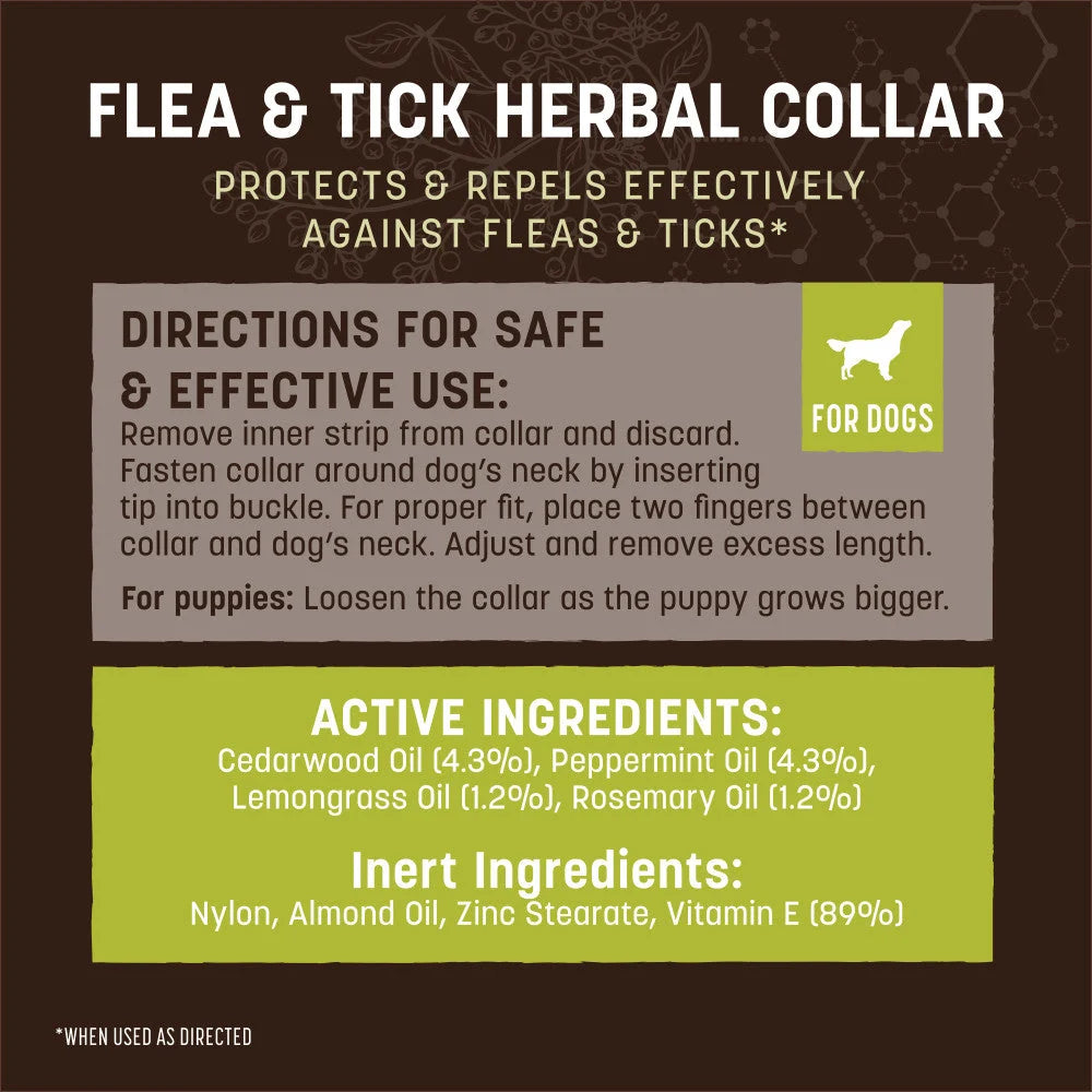 Earth Animal - Apothecary Natural Flea & Tick Herbal Collar for Small Dogs & Puppies