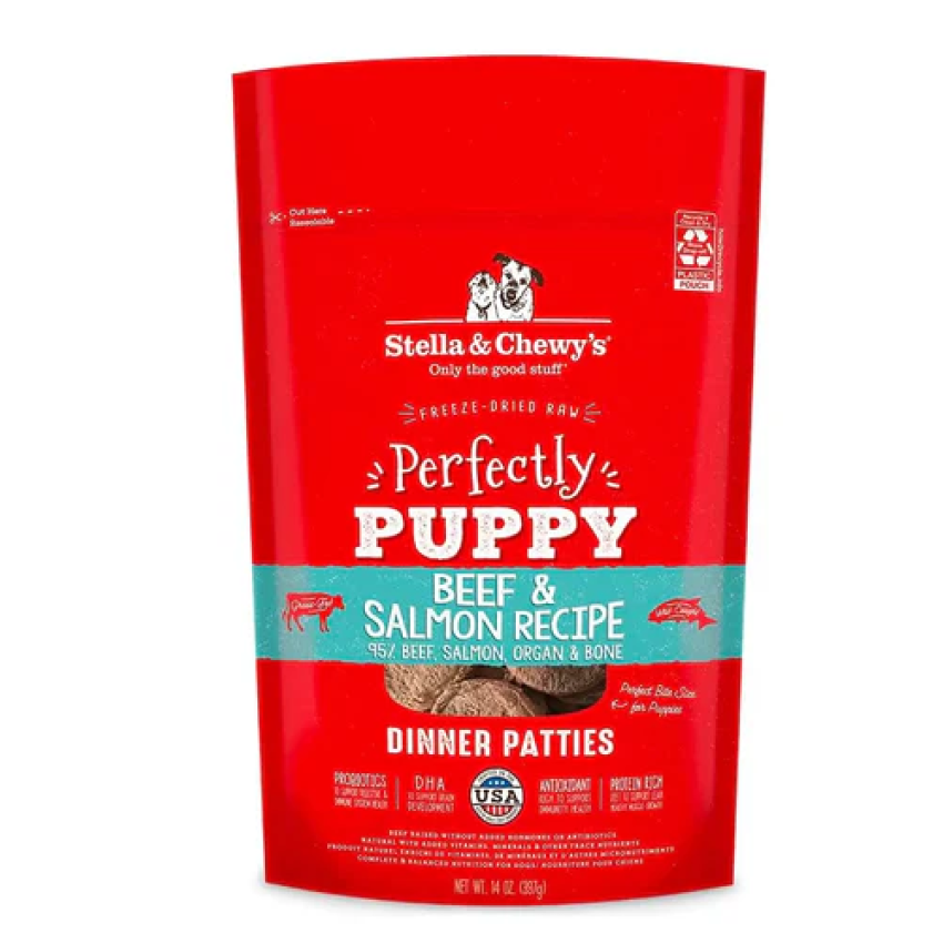 Stella & Chewy's Freeze-dried Puppy Beef & Salmon Dinner Patties 14oz (Authorized merchant by Stella & Chewy's)