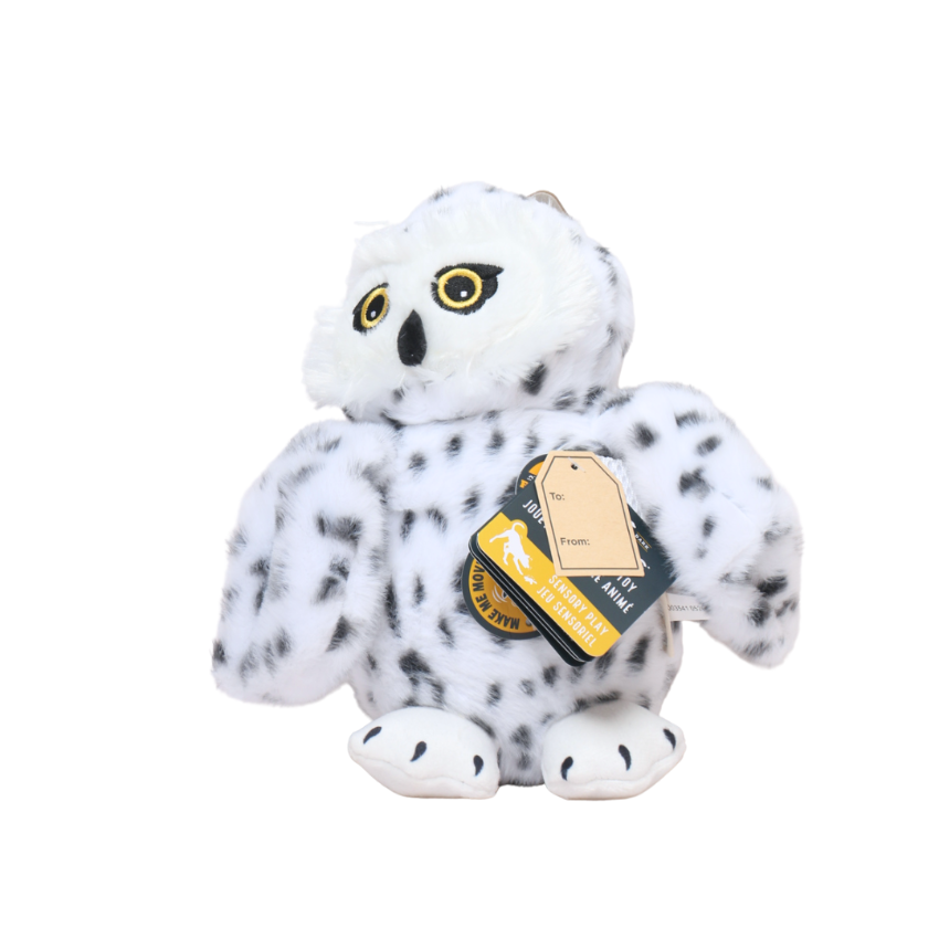 Tall Tails Plush Animated Snow Owl Dog Toy - 9"