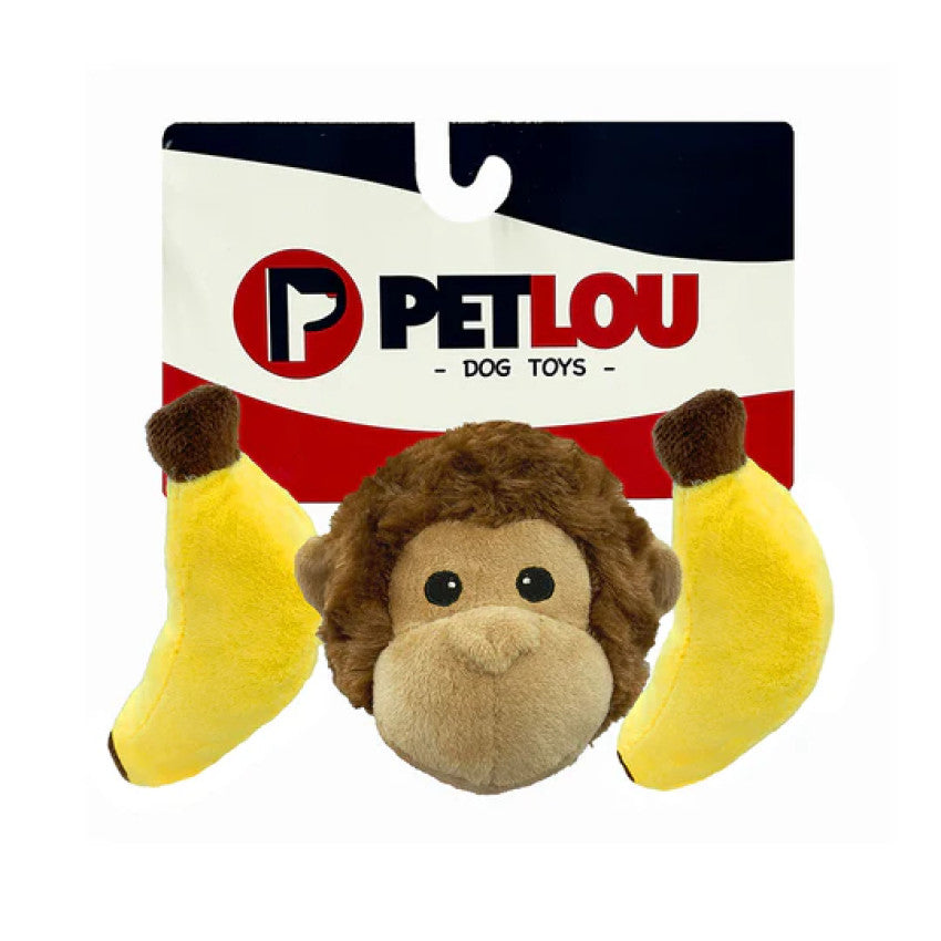 Petlou - 4" EZ Squeaky Ball Triple Pack - Monkey & Banana