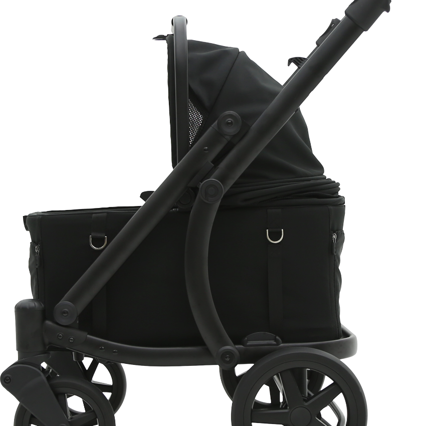 Pompolarr Pet Modu Wagon - Hybrid Detachable Pet Stroller (Black)