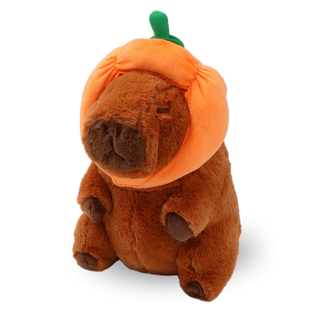 Patchwork Pet - 南瓜帽水豚毛絨狗狗玩具（11吋）