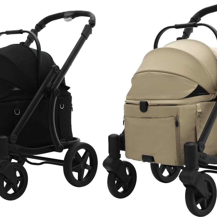 Pompolarr Pet Modu Wagon - Hybrid Detachable Pet Stroller (Black)