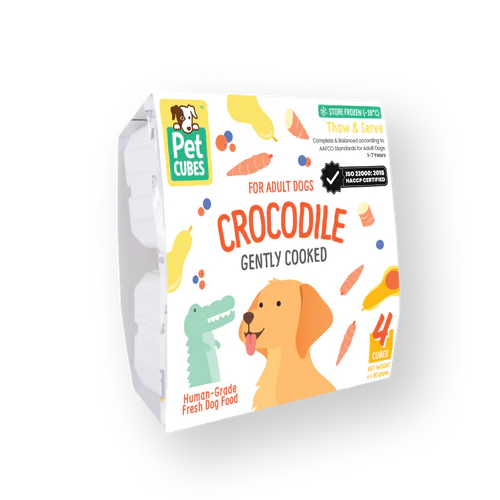 Petcubes Gently Cooked Crocodile Dog Food (320g)