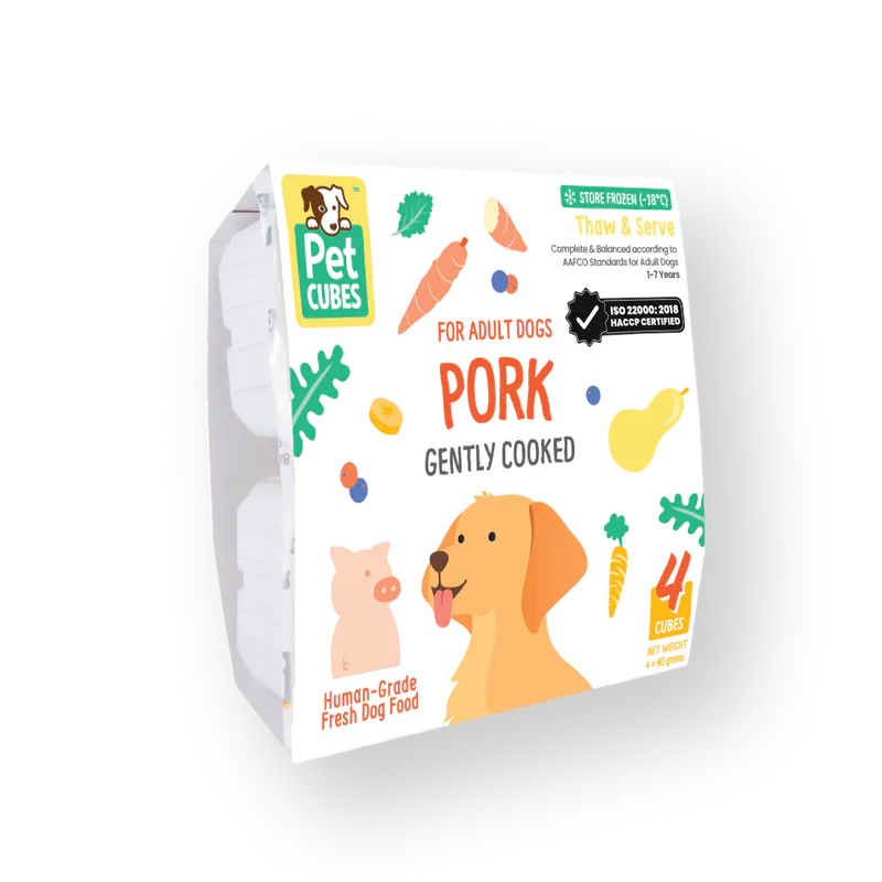 Petcubes Gently Cooked Pork Dog Food (320g)