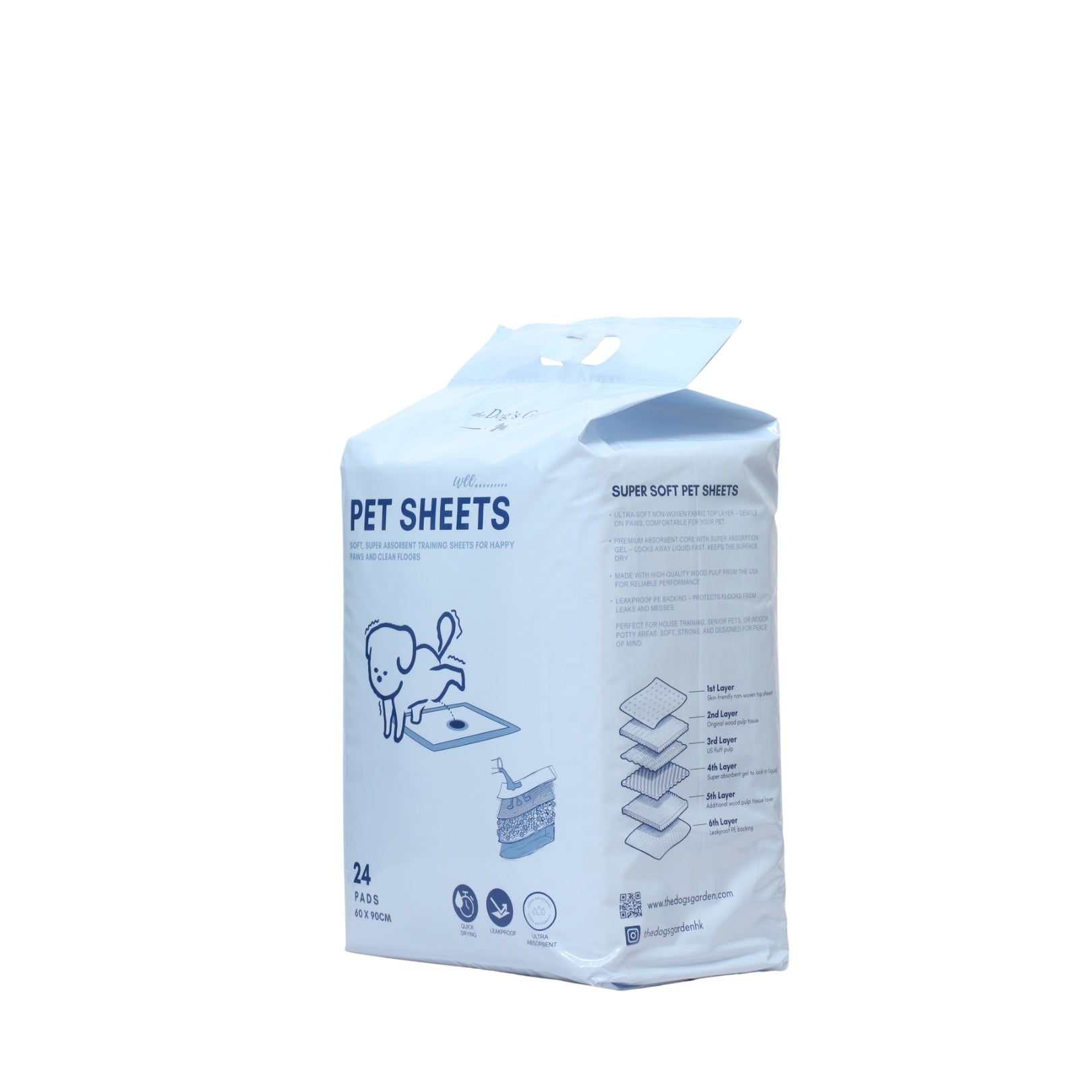 the Dog's Garden Pet Training Pads - 60x90cm (24 Sheets)