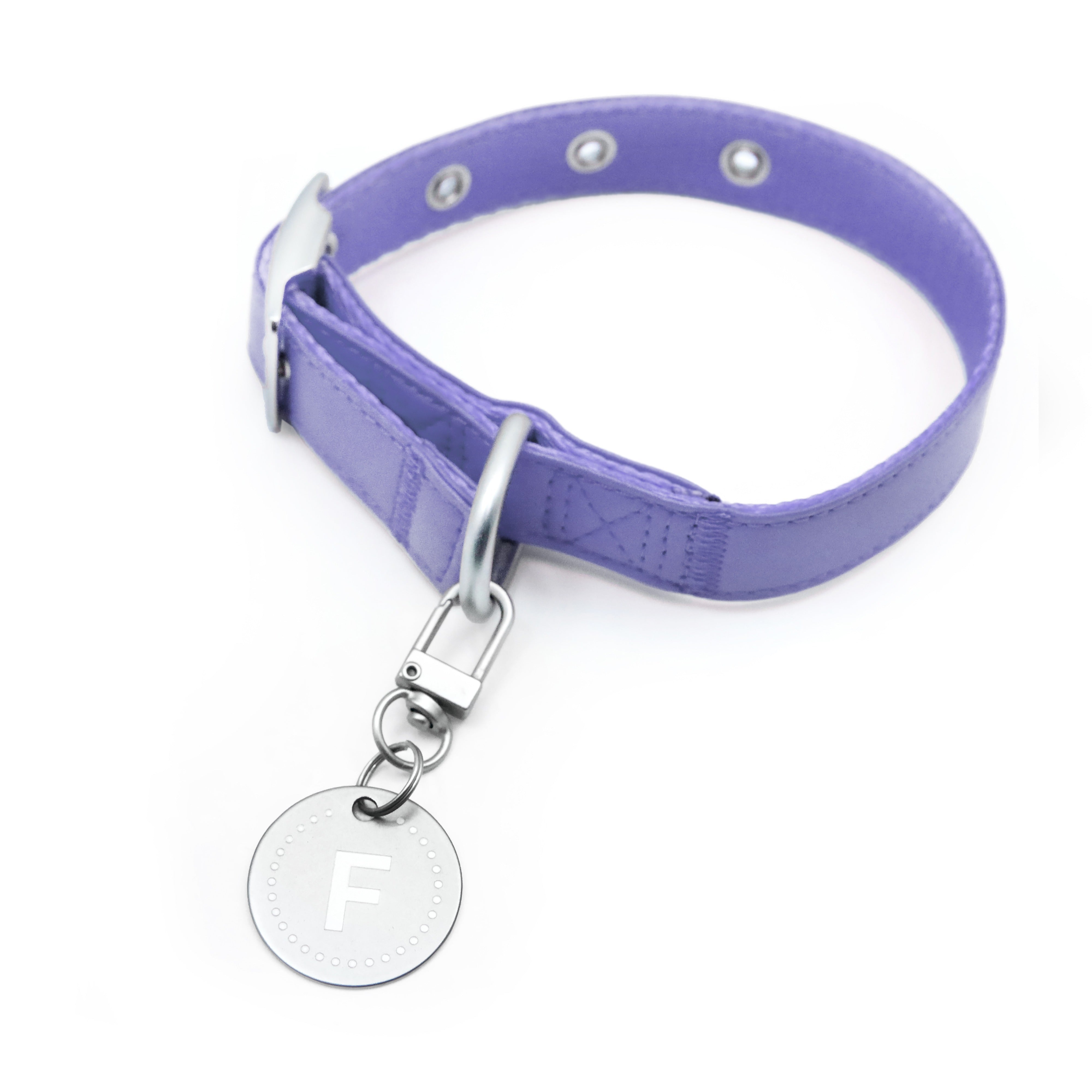 florence by mills Dog Appleskin Collar with Letter Tag