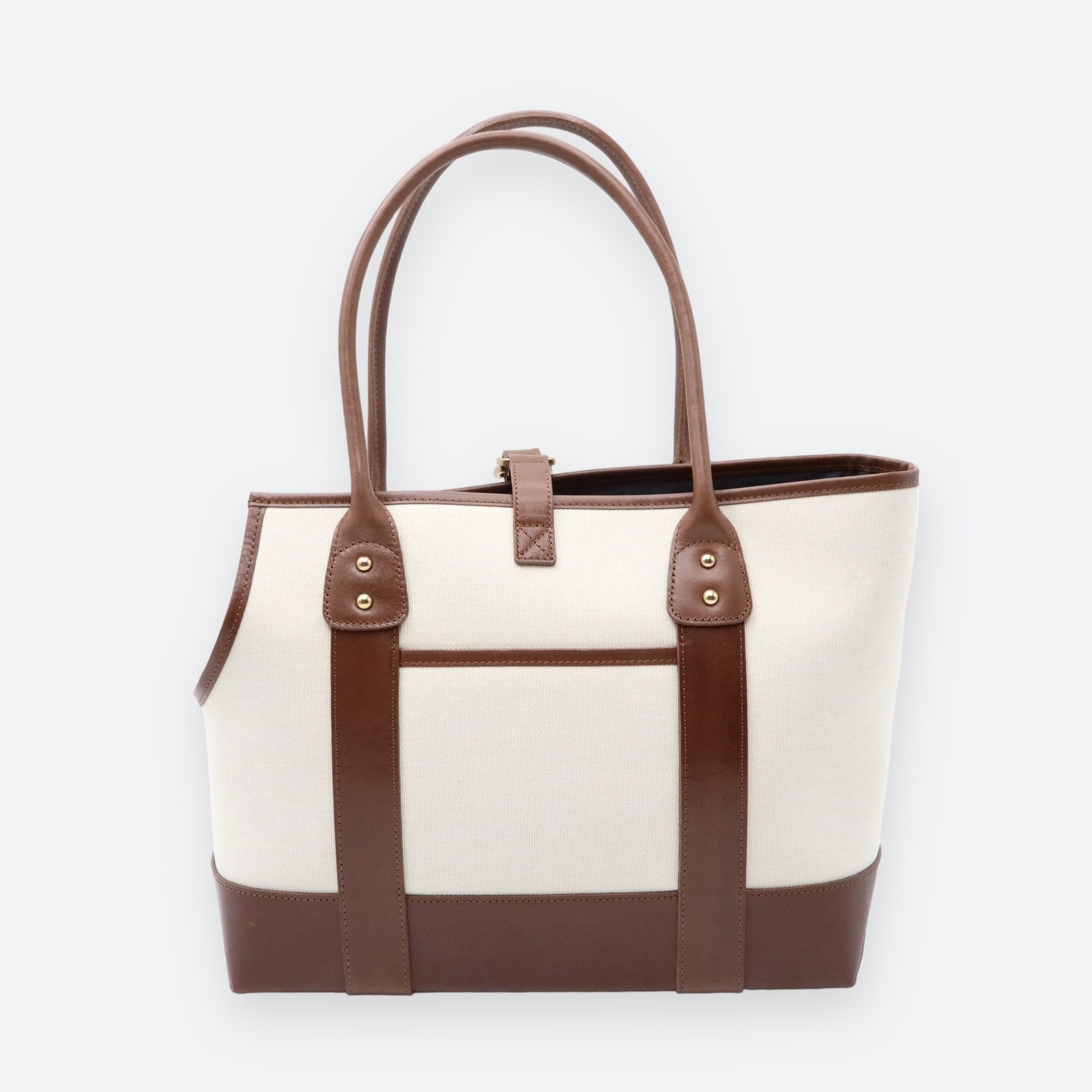 Polo Ralph Lauren Dog Leather and Canvas Tote