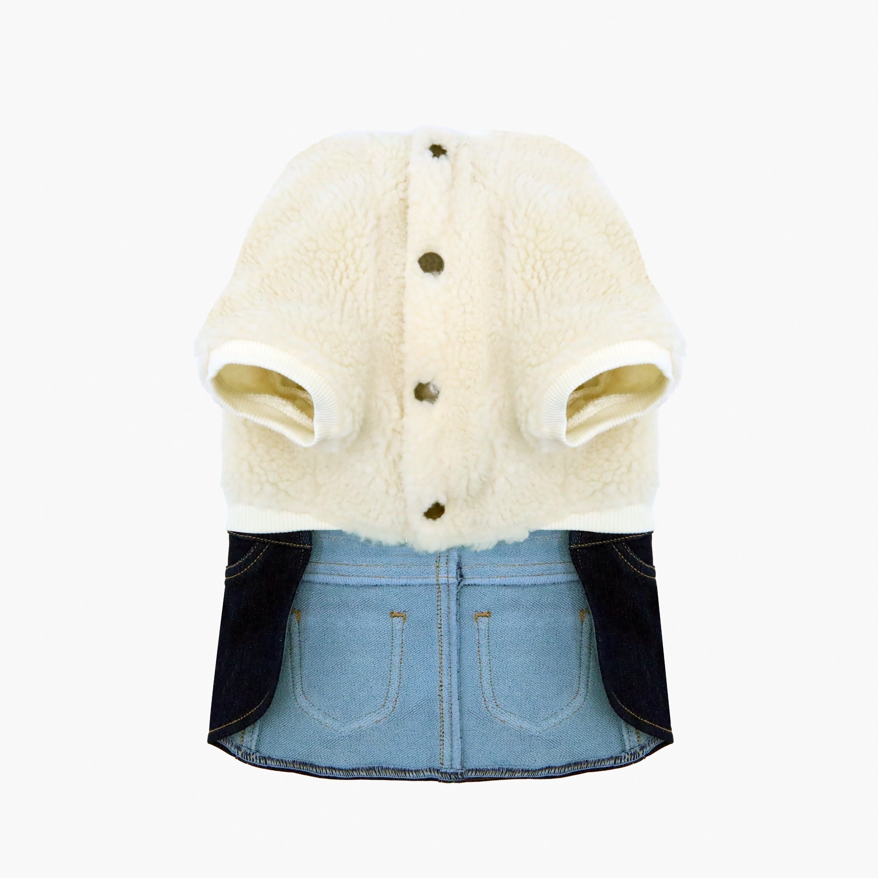 Dog Sherpa Denim Outfit