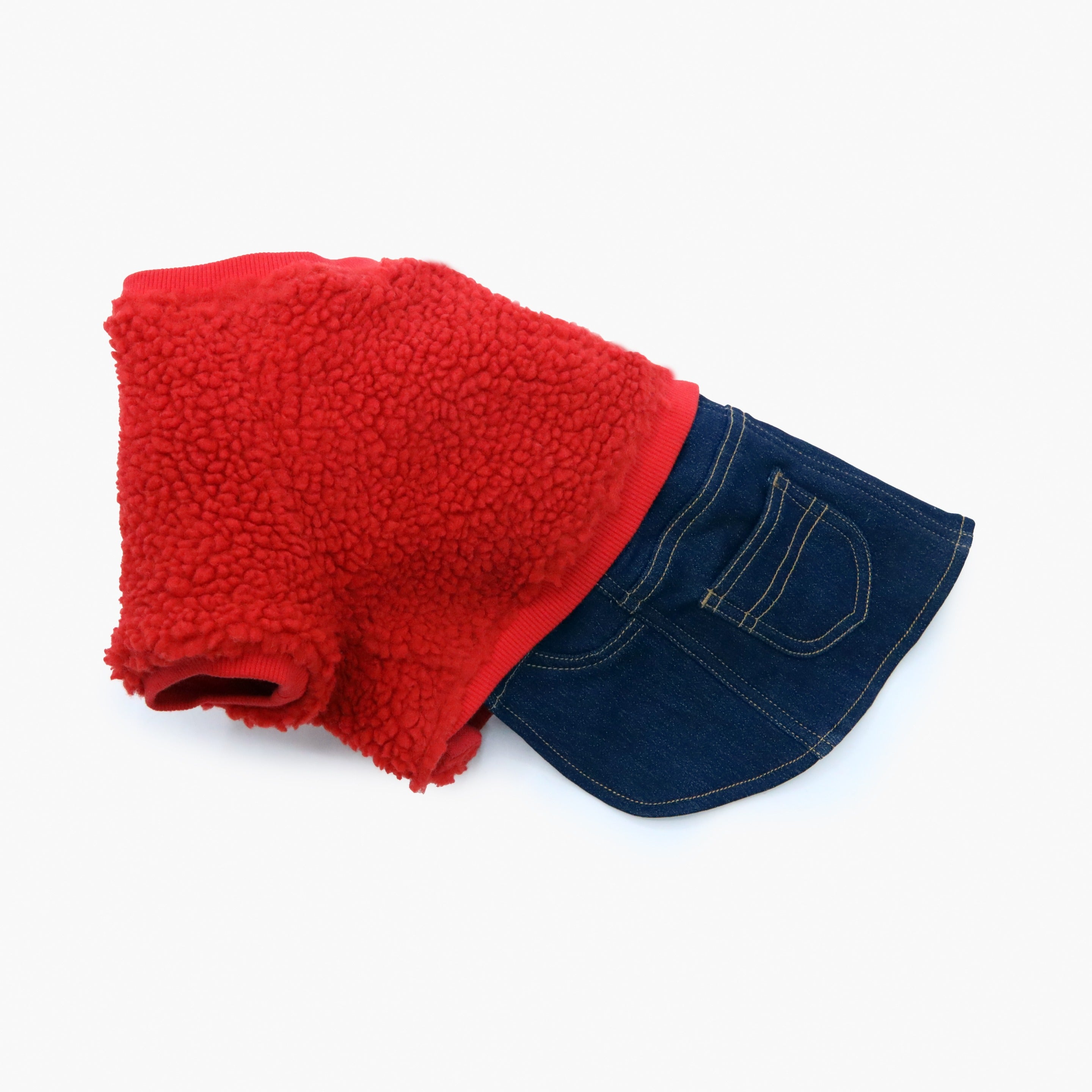 Dog Sherpa Denim Outfit