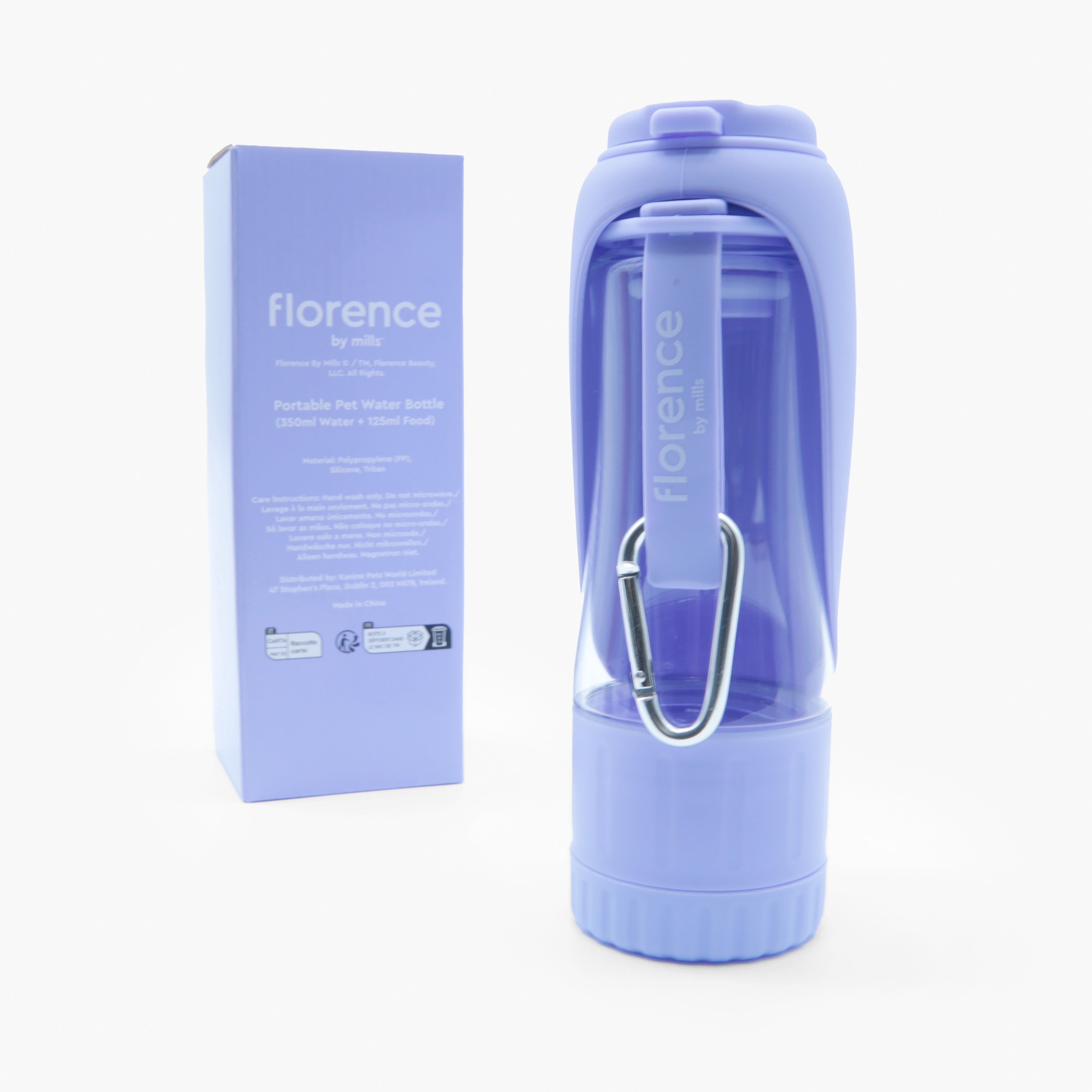 florence by mills Portable Dog Water Bottle with Feeder
