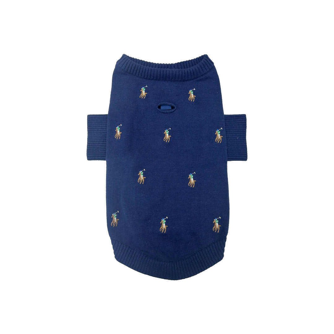 Polo Ralph Lauren Multi Color Player Embroidery Dog Sweater