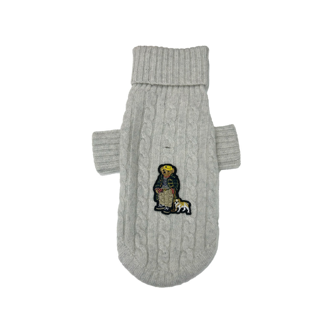 Cable Cashmere Bear Sweater
