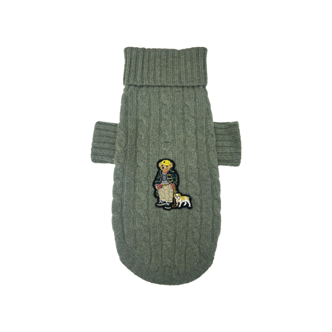 Cable Cashmere Bear Sweater
