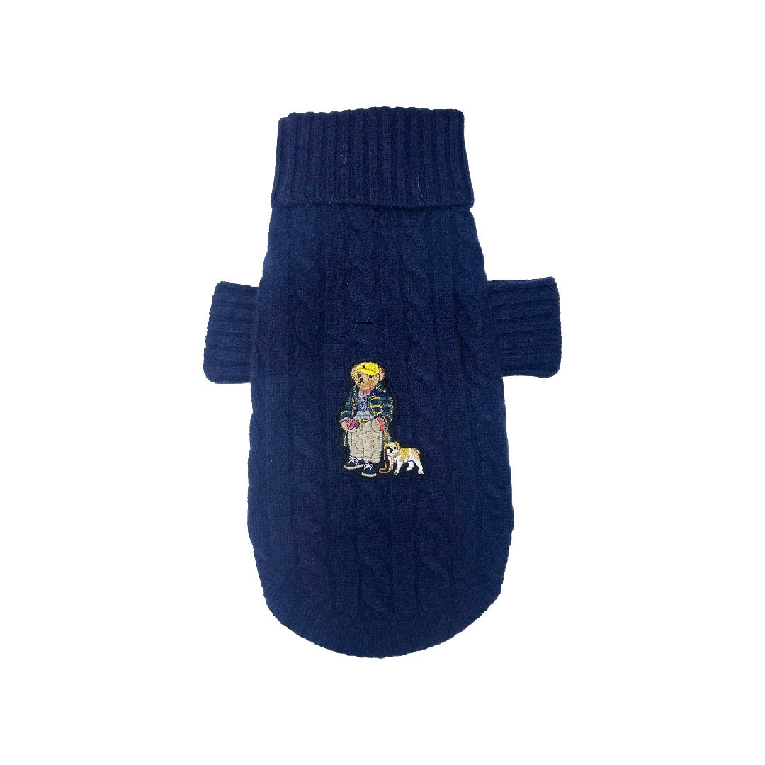 Cable Cashmere Bear Sweater