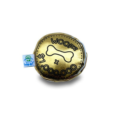 Woof² Chocolate Gold Coin Nose-work Pet Toy