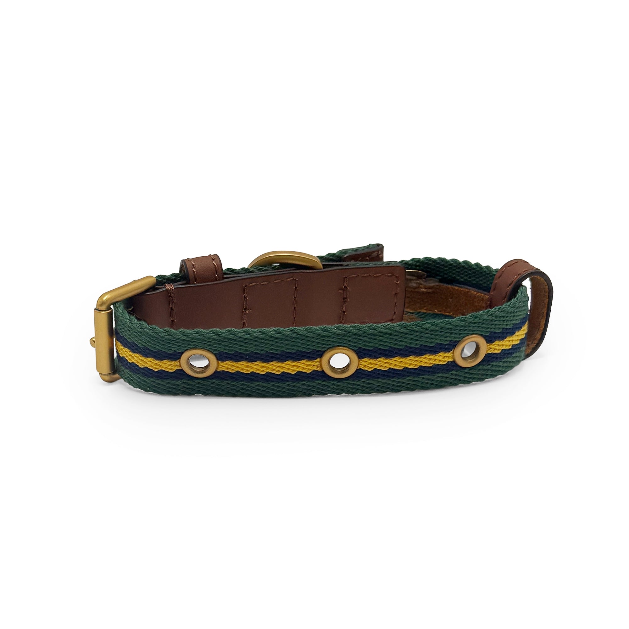Polo Ralph Lauren Dog Stripe Leather Collar